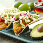 Fisktacos på pankofriterad torsk